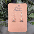 Crystal Ball Earrings - Pink and Yellow