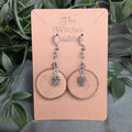 Wood Slice Earrings - Pine cone
