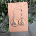 Wood Slice Earrings - Triquetra